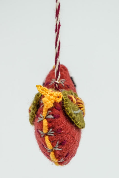 Weihnachtshänger Filz Vogel 8.5 cm