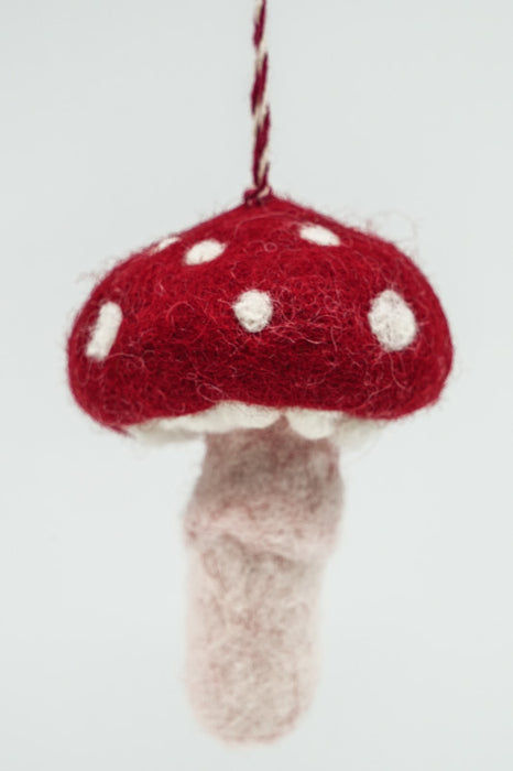 Weihnachtshänger Filz Fliegenpilz 9 cm