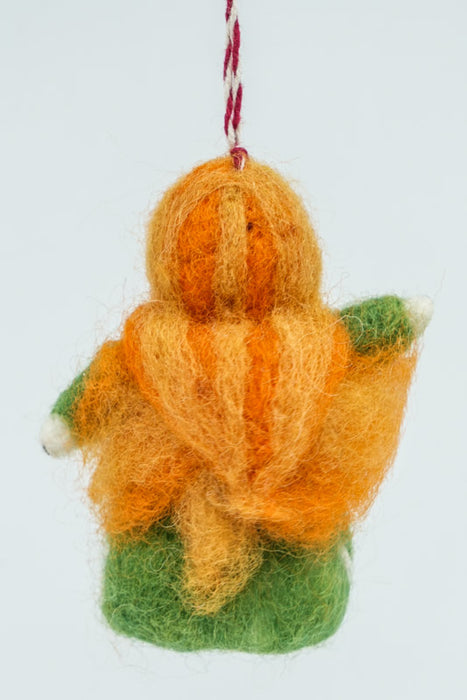 Christmas felt hanger, angel, green, 8 cm