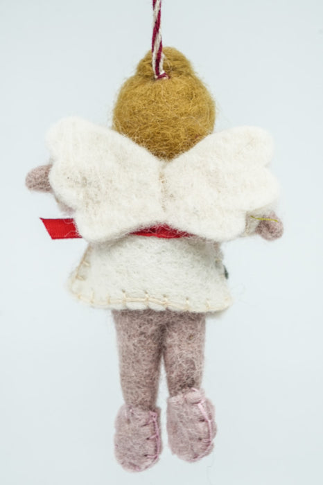 Weihnachtshänger Filz Engel rosa 13 cm