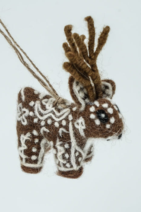 Weihnachtshänger Filz Gingerbread Rentier 12 cm