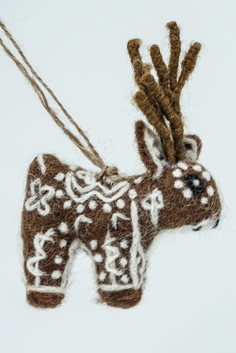 Weihnachtshänger Filz Gingerbread Rentier 12 cm