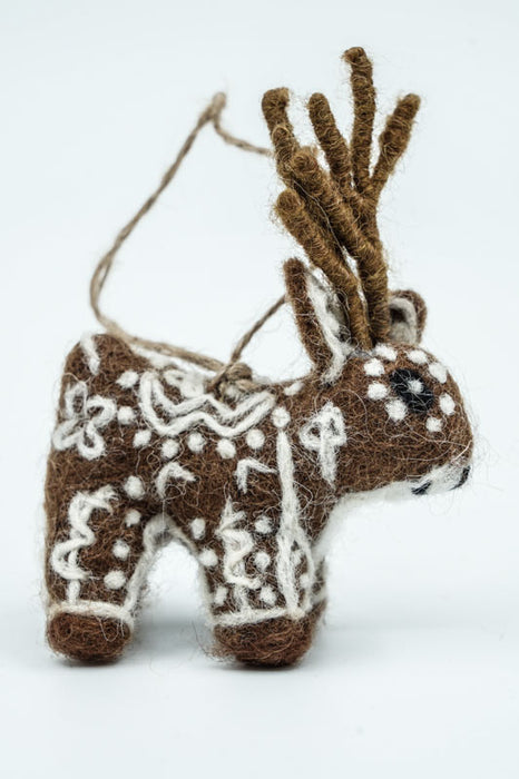 Weihnachtshänger Filz Gingerbread Rentier 12 cm