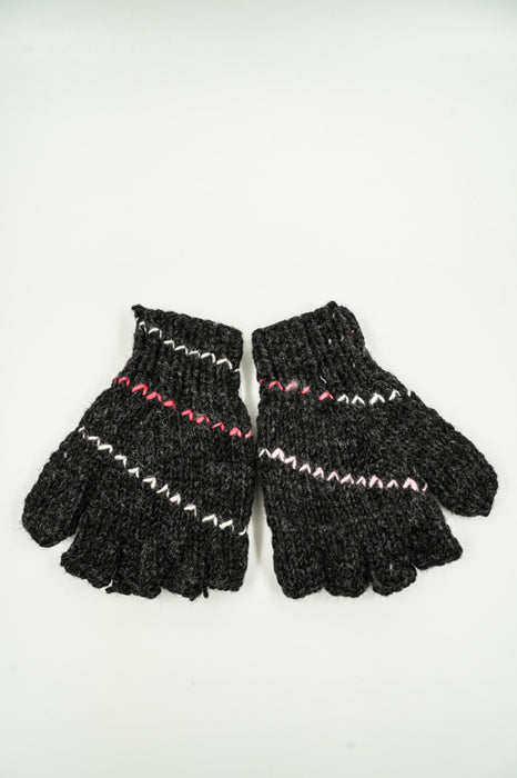 Halbfinger Handschuhe gemustert - One Size