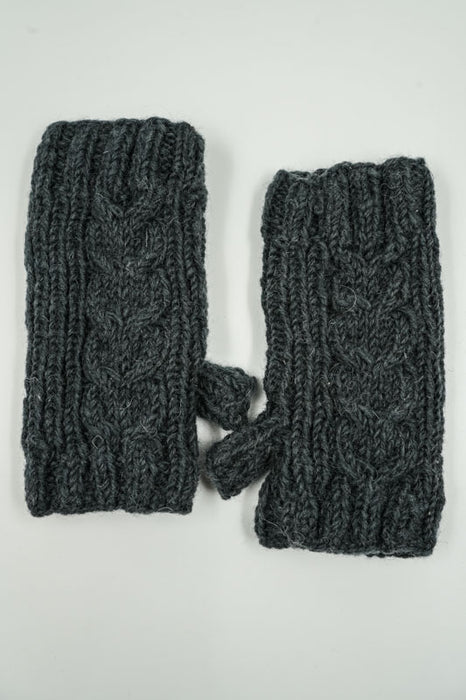 Strickpulswärmer dunkelgrau - One Size