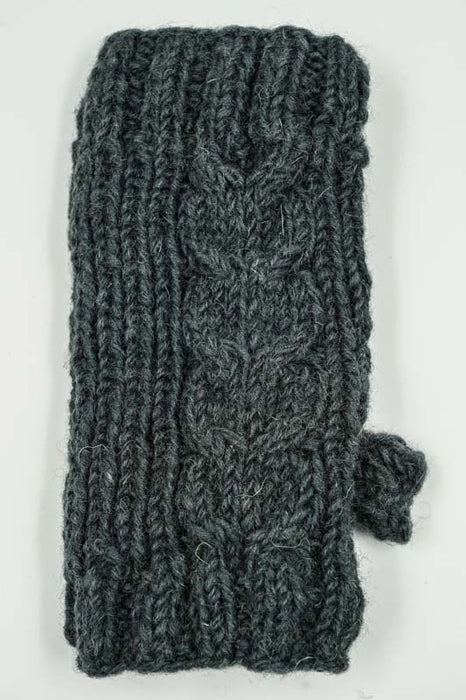 Strickpulswärmer dunkelgrau - One Size