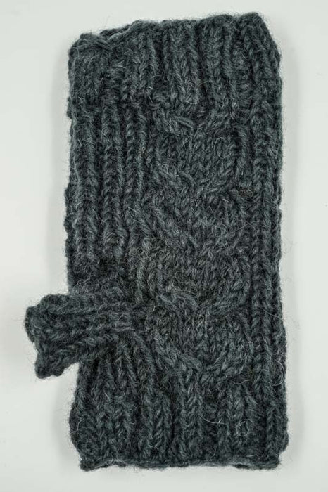 Strickpulswärmer dunkelgrau - One Size