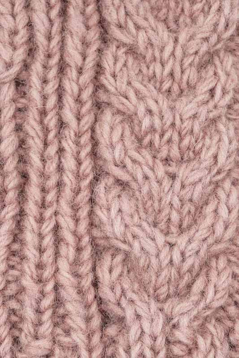 Chauffe-poignet rose tricoté - taille unique