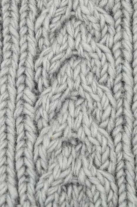 Knitted wrist warmer, light grey - One Size