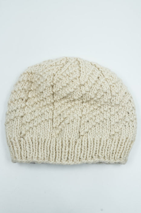 White knitted hat - One Size