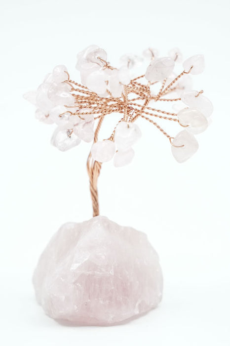 Rose Quartz Gemstone Tree