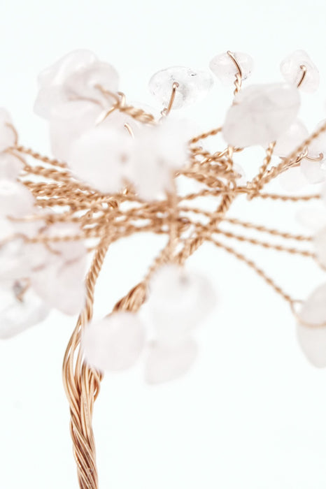 Rose Quartz Gemstone Tree