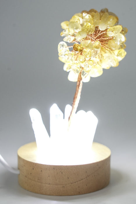 Edelsteinbaum mit USB LED Licht Kristallquarz/Citrin