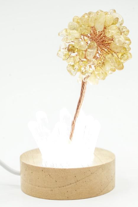 Edelsteinbaum mit USB LED Licht Kristallquarz/Citrin