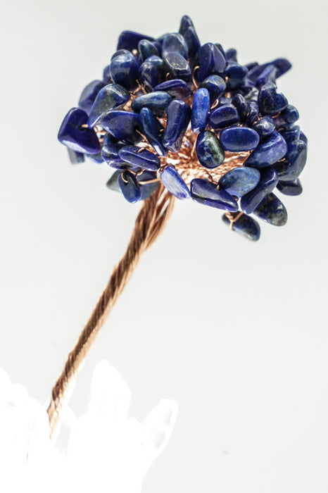 Edelsteinbaum mit USB LED Licht Kristallquarz/Lapis Lazuli