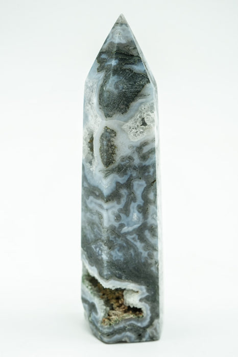 Pointe de pierre précieuse Amazonite et quartz fumé