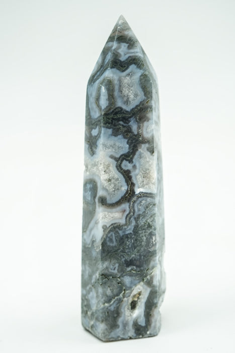 Pointe de pierre précieuse Amazonite et quartz fumé