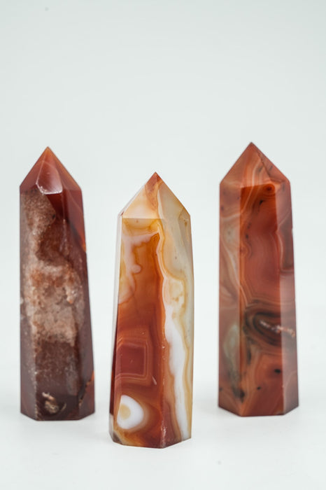 Gemstone point carnelian