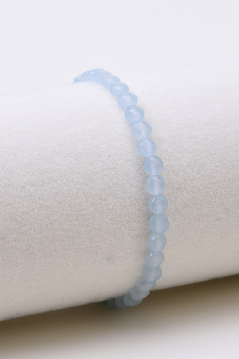 Armband 4mm Aquamarin, Klasse AAA, 18 cm