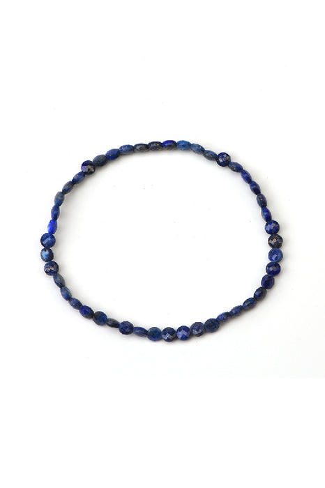 Bracelet 4mm Lapis Lazuli, grade AAA, 18 cm