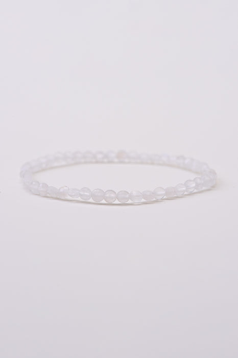 Bracelet en cristal de quartz de 4 mm, classe A, 18 cm