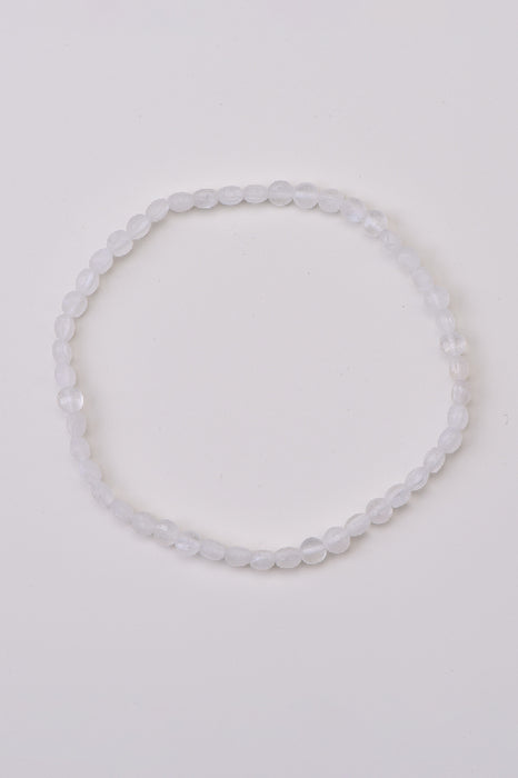 Bracelet en cristal de quartz de 4 mm, classe A, 18 cm