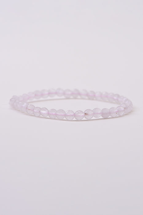 Armband 4mm Rosenquarz, Klasse AAA, 18 cm