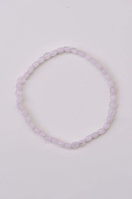 Armband 4mm Rosenquarz, Klasse AAA, 18 cm