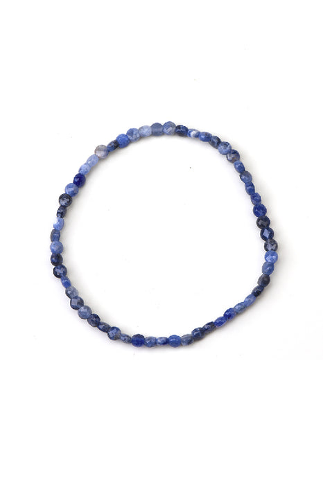 Armband 4mm Sodalit, Klasse AAA, 18 cm