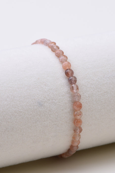 Armband 4mm oranger Sonnenstein, Klasse AAA, 18 cm