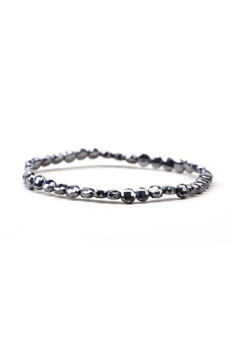 Bracelet 4mm hematite, class AAA, 18 cm