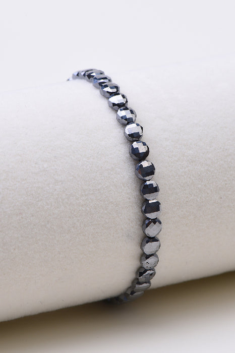 Bracelet 4mm hematite, class AAA, 18 cm