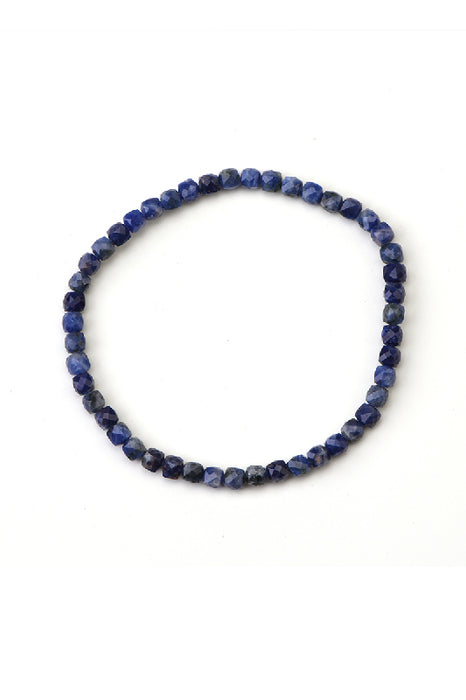 Armband 4mm Sodalit, Klasse AAA, 18 cm