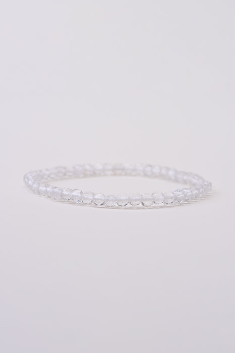 Bracelet 4mm crystal quartz, class AAA, 18 cm