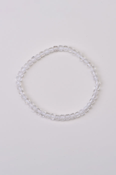 Bracelet 4mm crystal quartz, class AAA, 18 cm