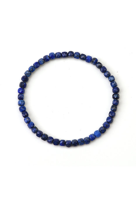 Bracelet 4mm Lapis Lazuli, grade AAA, 18 cm