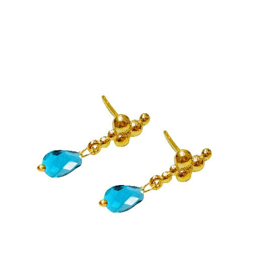 Ohrringe Messing vergoldet Apatit