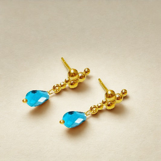 Ohrringe Messing vergoldet Apatit