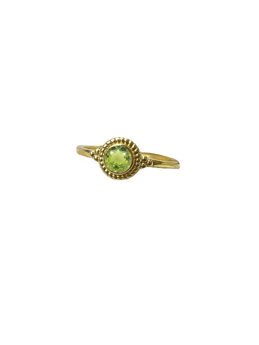 Ring Messing vergoldet Peridot