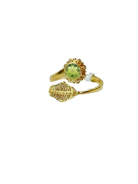 Ring Messing vergoldet Peridot