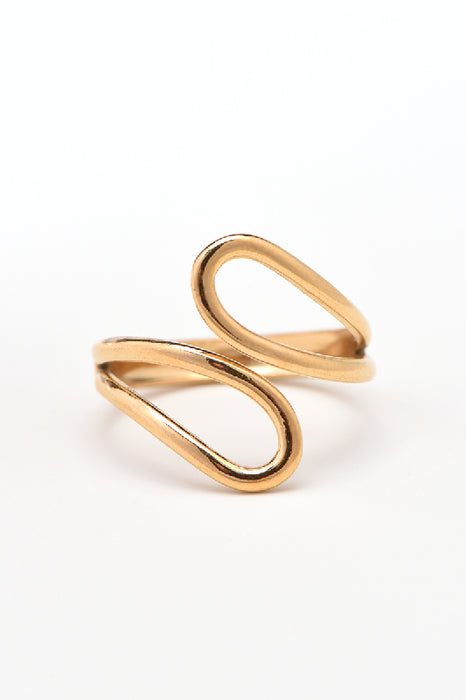 Ring Edelstahl vergoldete Schlinge