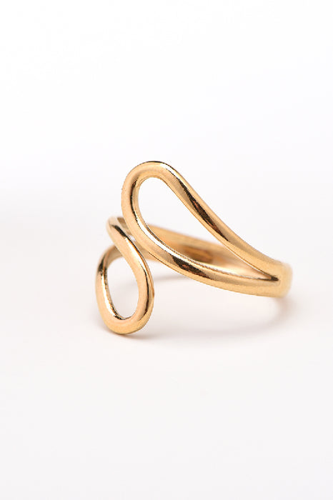 Ring Edelstahl vergoldete Schlinge