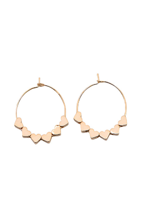 Stainless steel gold-plated hoop earrings