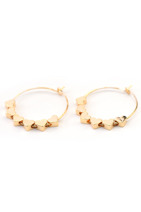 Stainless steel gold-plated hoop earrings