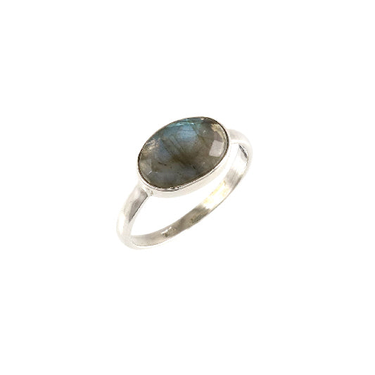 Bague argent labradorite