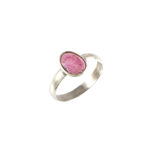 Bague en argent tourmaline rose