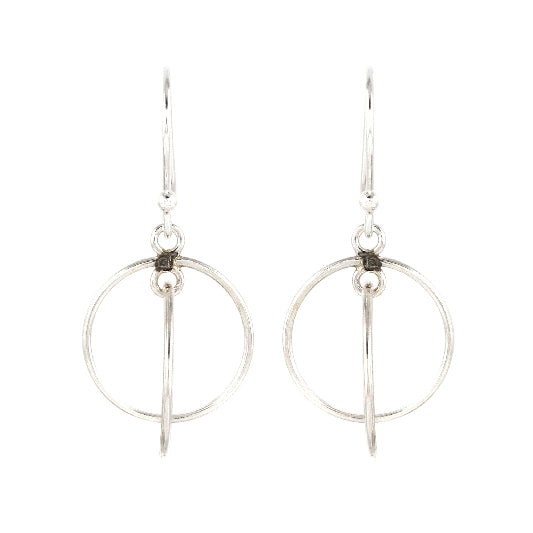 Boucle d'oreille en argent cercle 2 plis