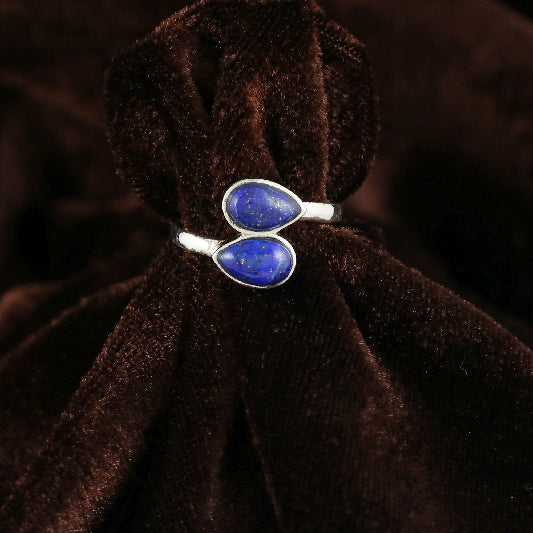 Bague en argent lapis-lazuli