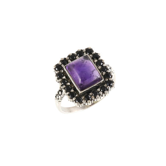 Bague argent améthyste