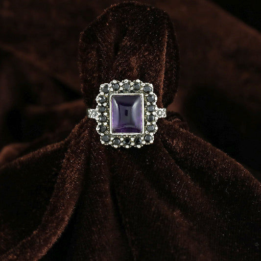 Bague argent améthyste